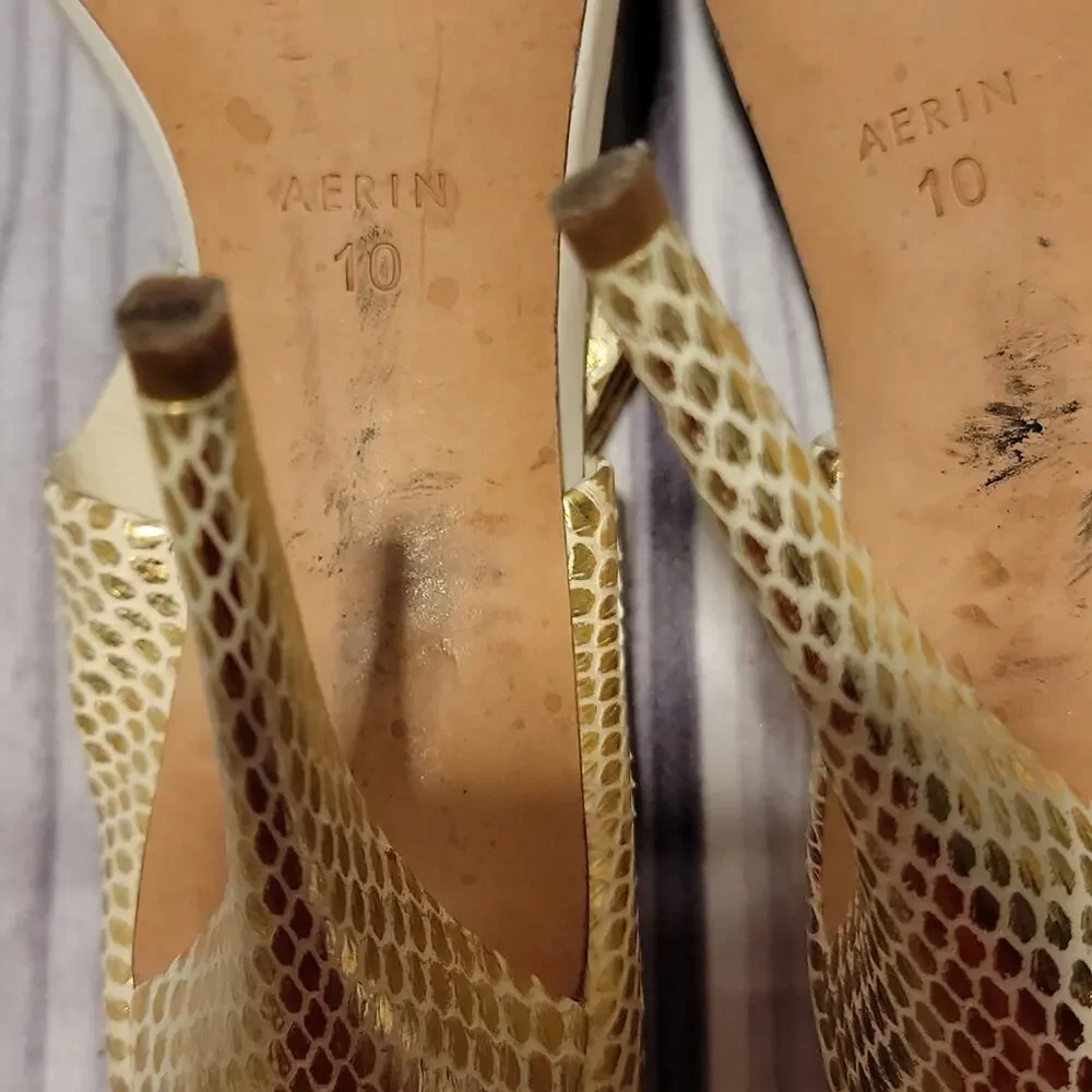 AERIN 4” stiletto  heel sandals, size 10